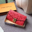 wallet Louis Vuitton long embossed monogram wallet Red Size 19x10.5x2.5cm