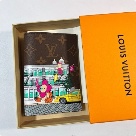 wallet Louis Vuitton monogram canvas with graphic print Brown Size 10x14x2.5cm