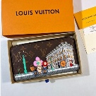 wallet Louis Vuitton zip around wallet Brown Size 19.5x10.5x2.5cm 001