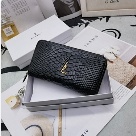 wallet Yves Saint Laurent zip around long wallet Black 001
