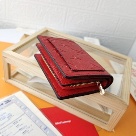 wallet zip around compact wallet Red Size 11x8.5x3.5cm