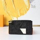 card holder Louis Vuitton Zippy card holder Black Size 12x8x0.8cm