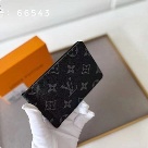 card holder Louis Vuitton card holder with money clip Black Size 12x8cm