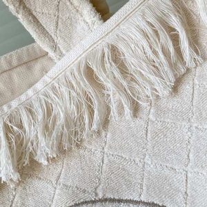 Chanel Beige Quilted Canvas Tote Bag