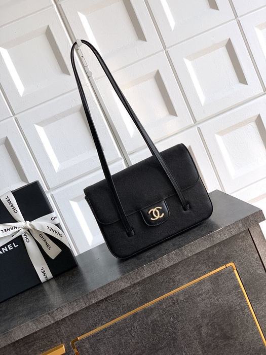 Chanel Black Leather Shoulder Bag