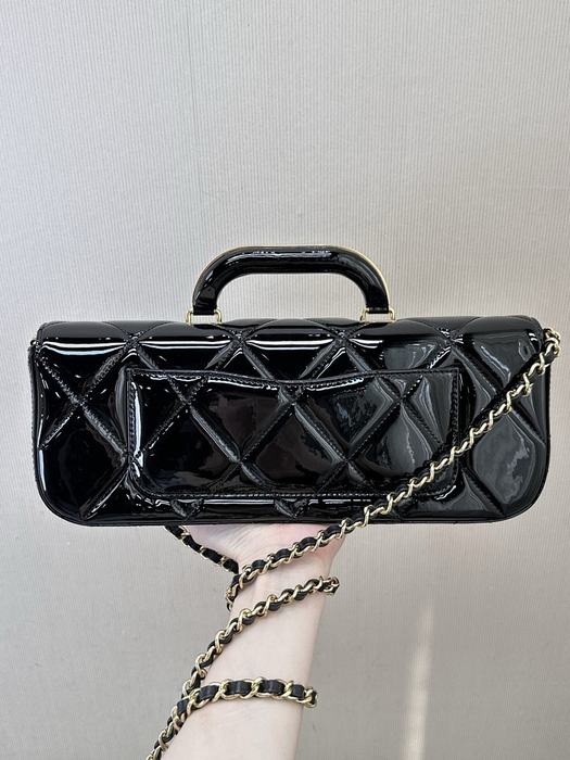 Chanel Black Patent Leather Top Handle Bag 001