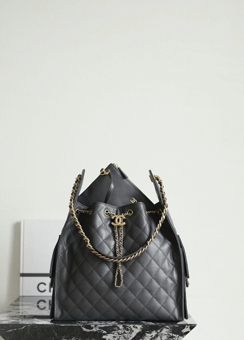 Chanel Black Quilted Leather Backpack 001