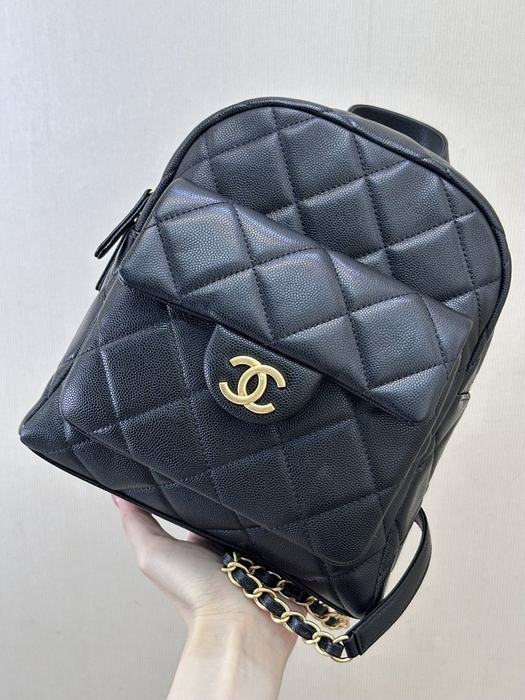Chanel Black Quilted Mini Backpack
