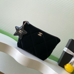 Chanel Black Quilted Pouch Bag