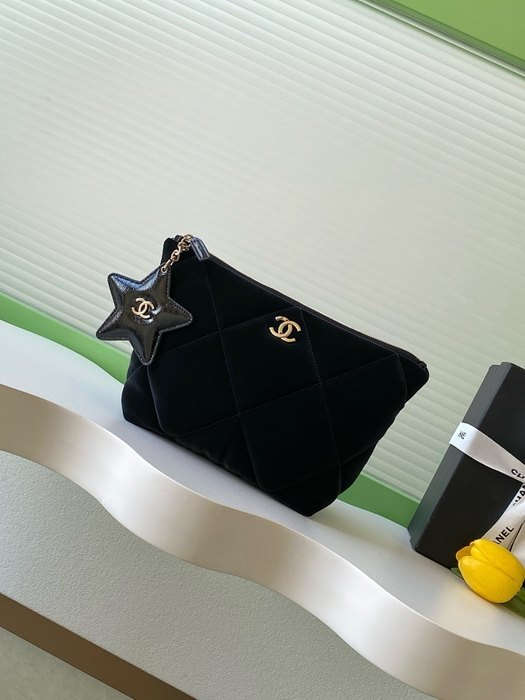 Chanel Black Quilted Pouch Bag