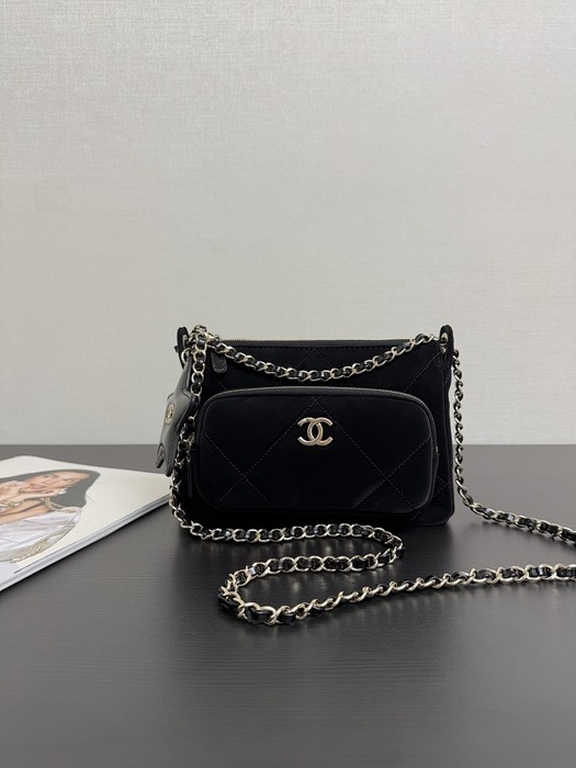 Chanel Black Quilted Shoulder Bag with Star Charm