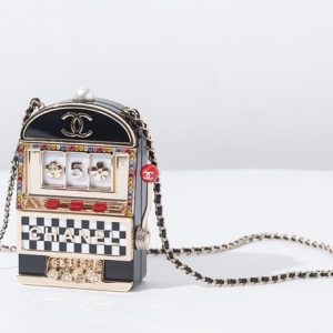 Chanel Black Slot Machine Evening Bag