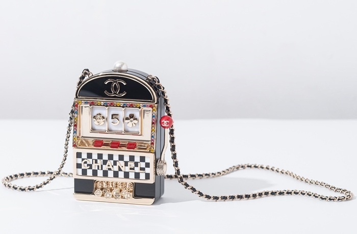 Chanel Black Slot Machine Evening Bag