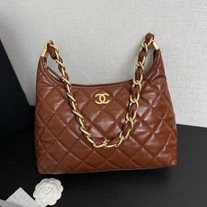Chanel Brown Quilted Shoulder Bag