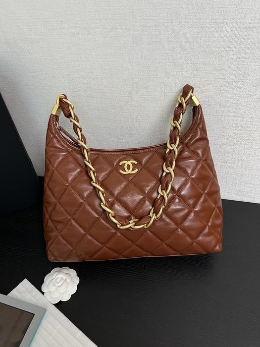 Chanel Brown Quilted Shoulder Bag