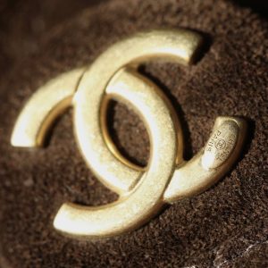 Chanel Brown Suede Drawstring Bag