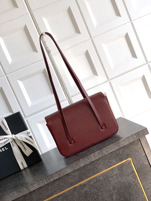 Chanel Burgundy Leather Shoulder Bag
