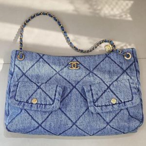 Chanel Denim Quilted Shoulder Bag