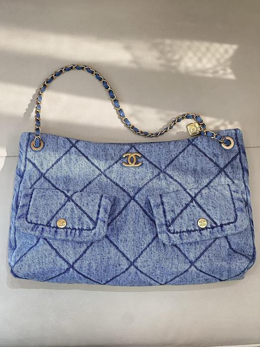 Chanel Denim Quilted Shoulder Bag