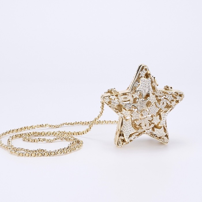 Chanel Gold Star Shaped Crystal Shoulder Bag