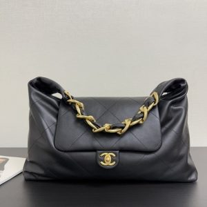 Chanel Medium Black Quilted Leather Shoulder Bag