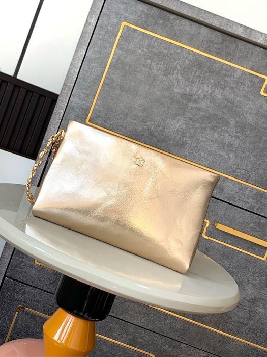 Chanel Metallic Gold Clutch Bag