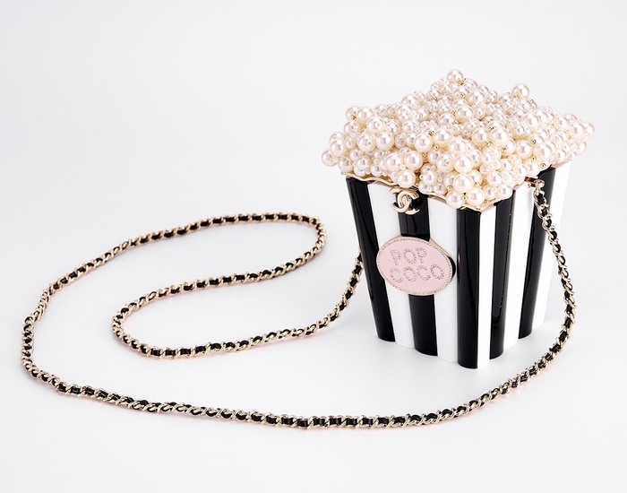 Chanel Pearl Embellished Popcorn Box Bag