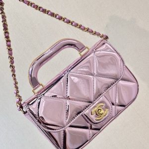 Chanel Pink Patent Crossbody Bag