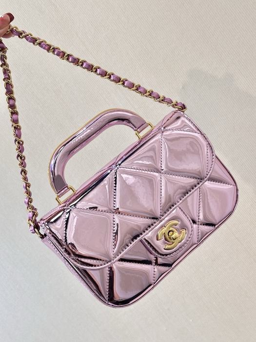 Chanel Pink Patent Crossbody Bag