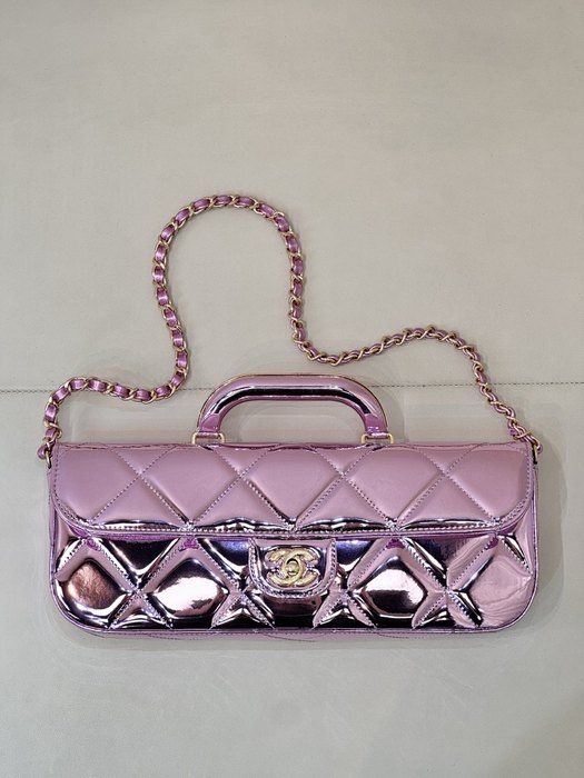 Chanel Pink Quilted Handle Bag