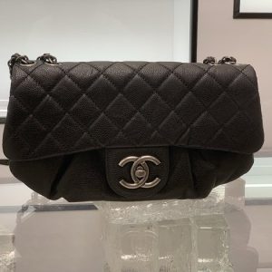 Chanel Quilted Black Caviar Flap Bag