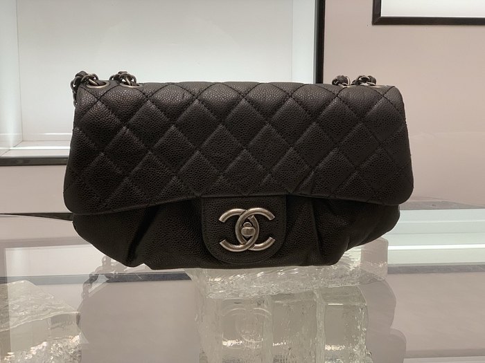Chanel Quilted Black Caviar Flap Bag