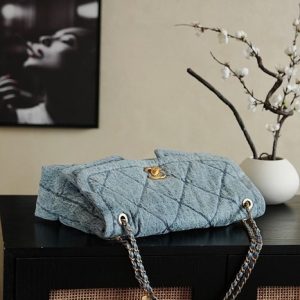 Chanel Quilted Denim Flap Bag 001