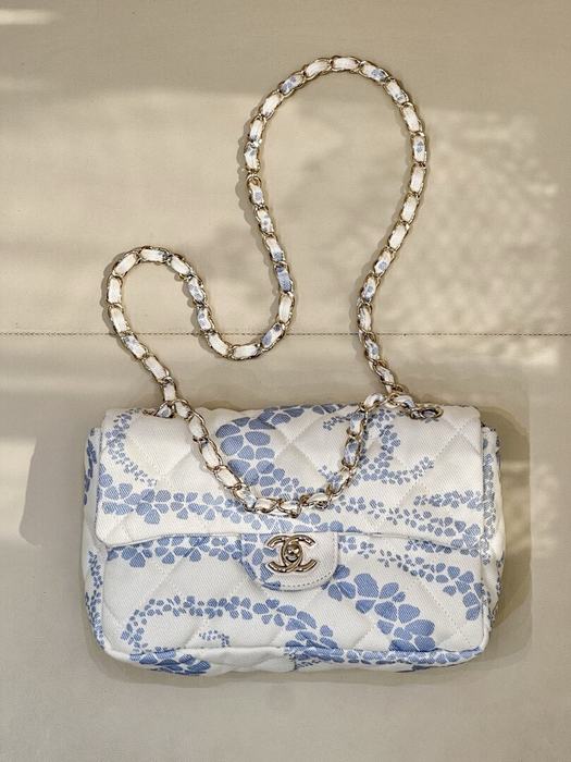 Chanel Quilted Fabric Flap Bag