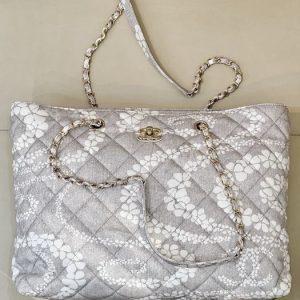 Chanel Quilted Floral Chain Shoulder Bag