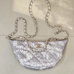 Chanel Quilted Half Moon Shoulder Bag