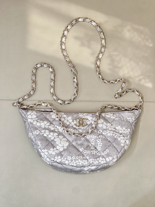 Chanel Quilted Half Moon Shoulder Bag