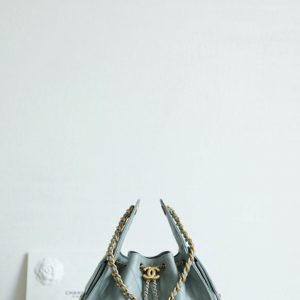 Chanel Quilted Leather Backpack in Light Blue