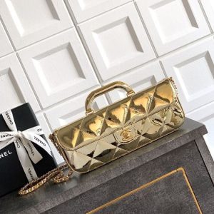 Chanel Quilted Metallic Gold Mini Bag