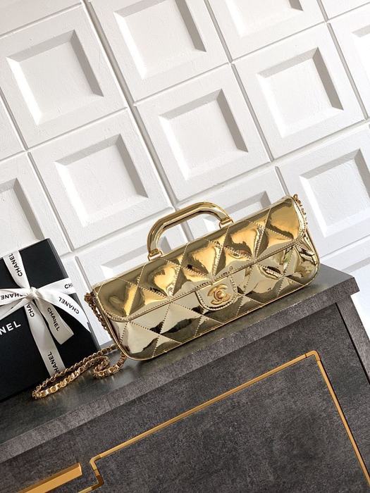 Chanel Quilted Metallic Gold Mini Bag