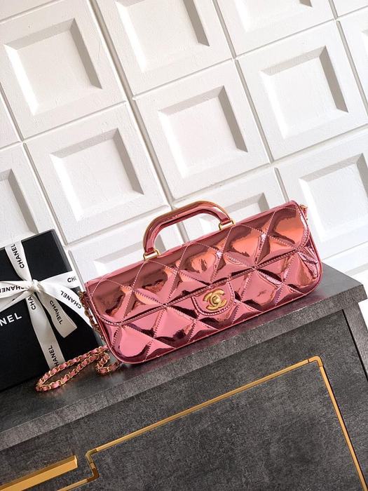 Chanel Quilted Metallic Pink Shoulder Bag