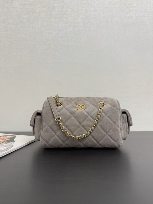 Chanel Quilted Suede Mini Shoulder Bag
