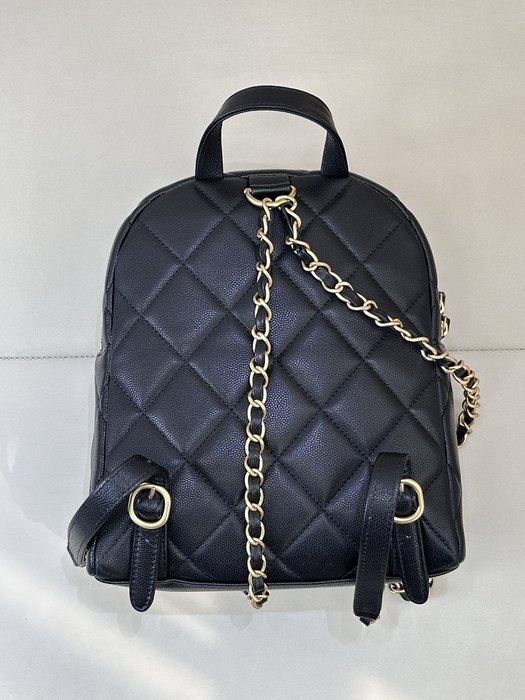 Chanel Small Black Quilted Backpack