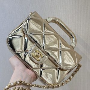 Chanel Small Metallic Gold Bag