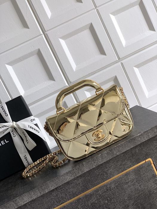Chanel Small Metallic Gold Quilted Bag