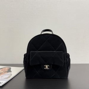 Chanel Small Quilted Backpack Black Caviar