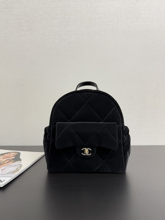 Chanel Small Quilted Backpack Black Caviar