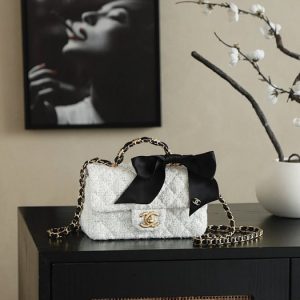 Chanel Small Tweed Flap Bag with Bow