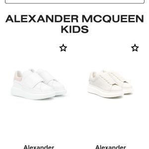 Alexander McQueen Kids White Touch Strap & Lace Up Wedge Sne