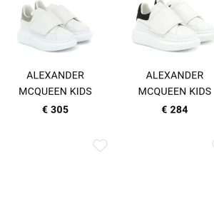 Alexander McQueen Kids White & Red Sneakers for Boys & Girls